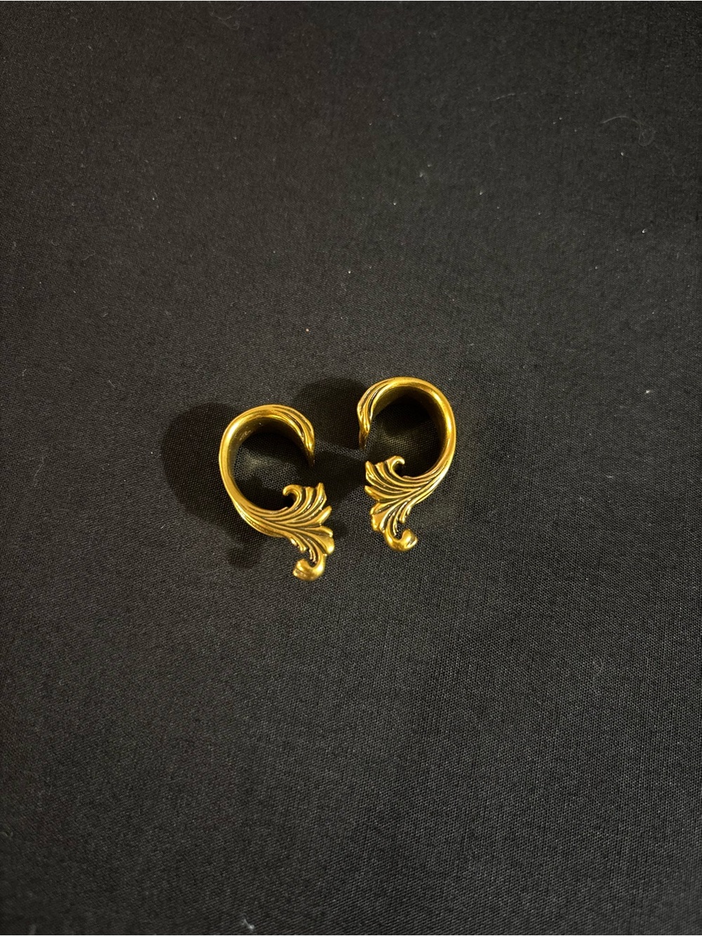 Punk Youth Tunnels (5/8” 16mm) Floral Scroll Hoop Earrings - Women Jewelry